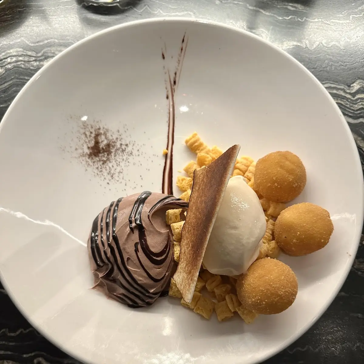 Chocolate Dessert with Ice Cream