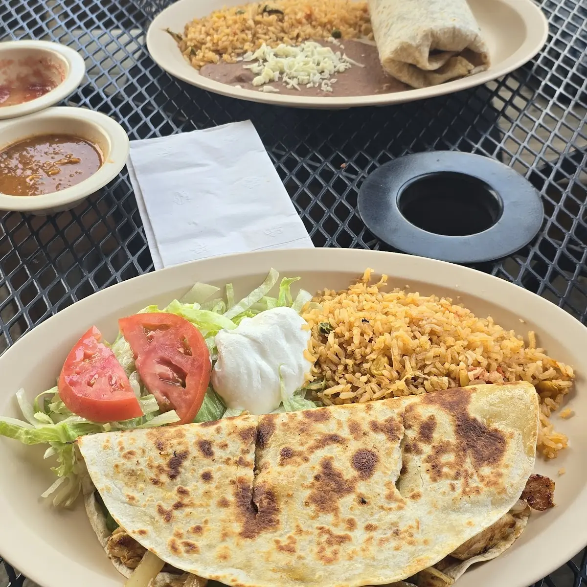 Cheese Quesadilla Rice and Beans
