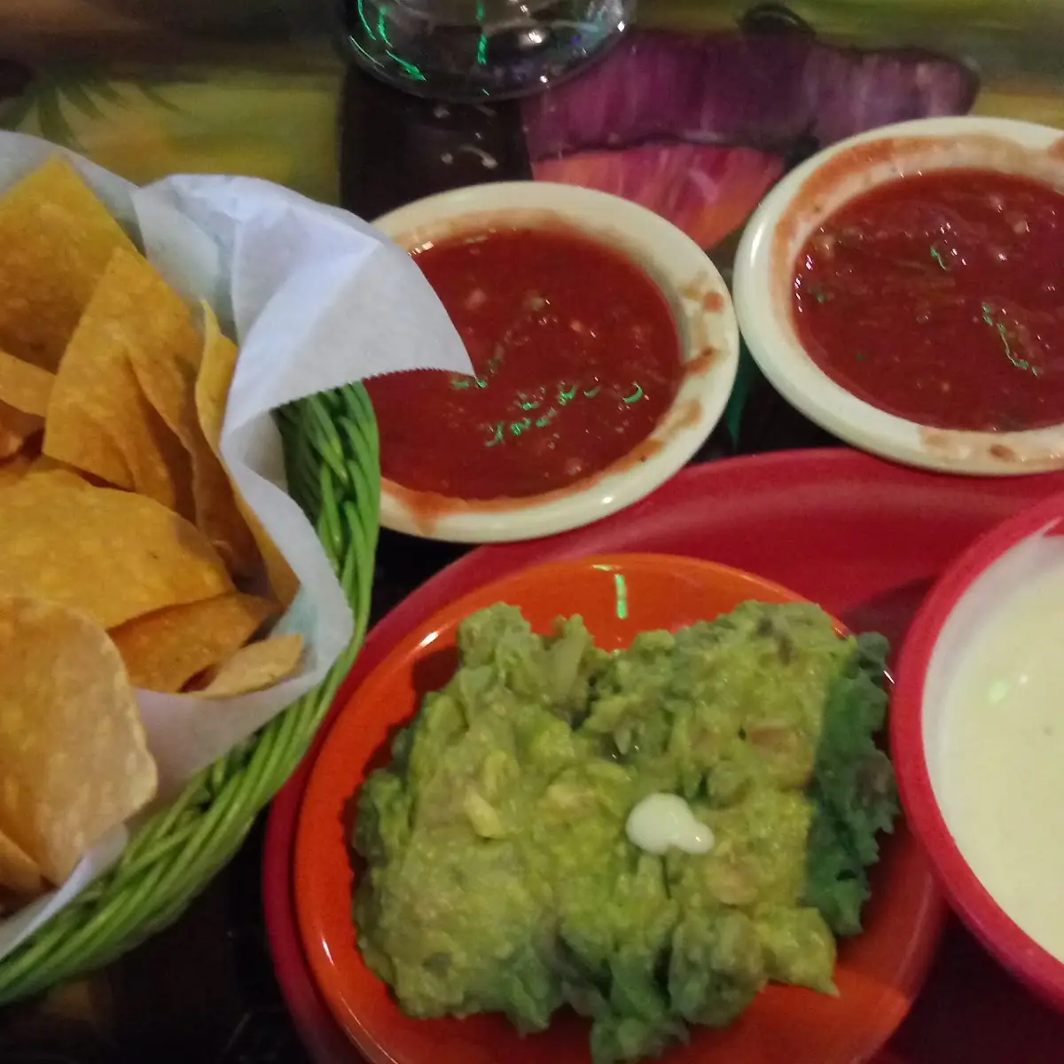 Cheese Dip and Guacamole Dip