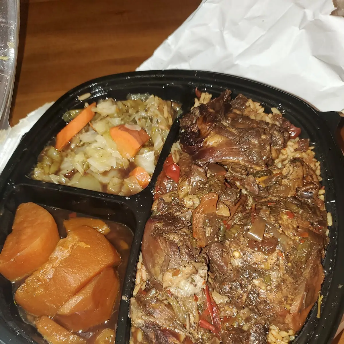 Brown Stew Chicken Dinner
