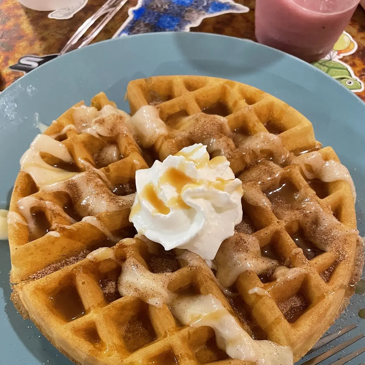 Cinnamon Roll Waffles