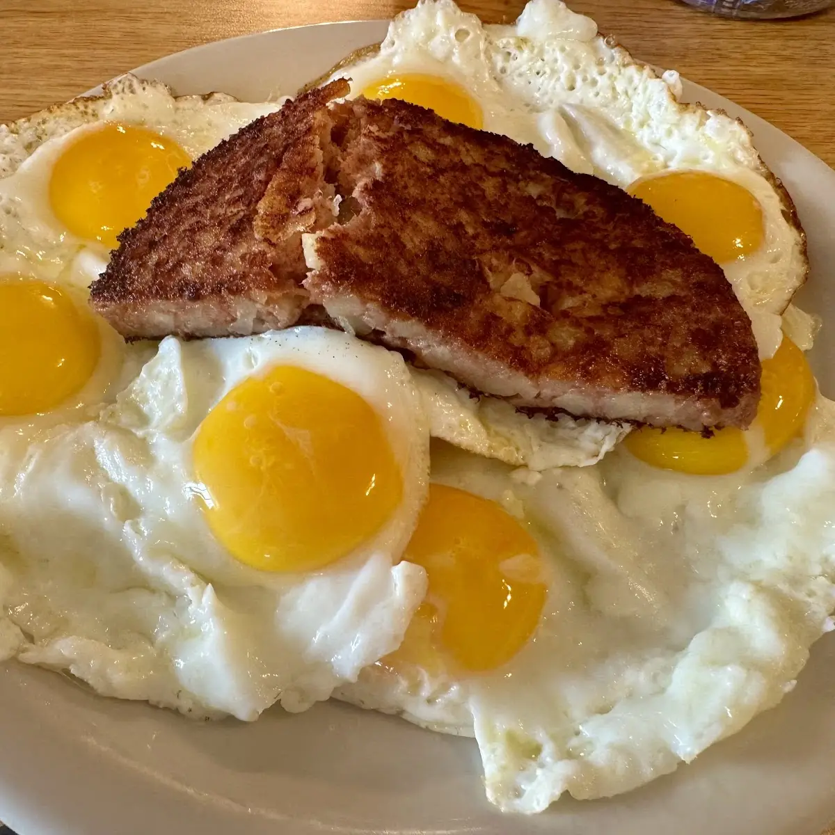 10 Eggs and Corn Beef Hash