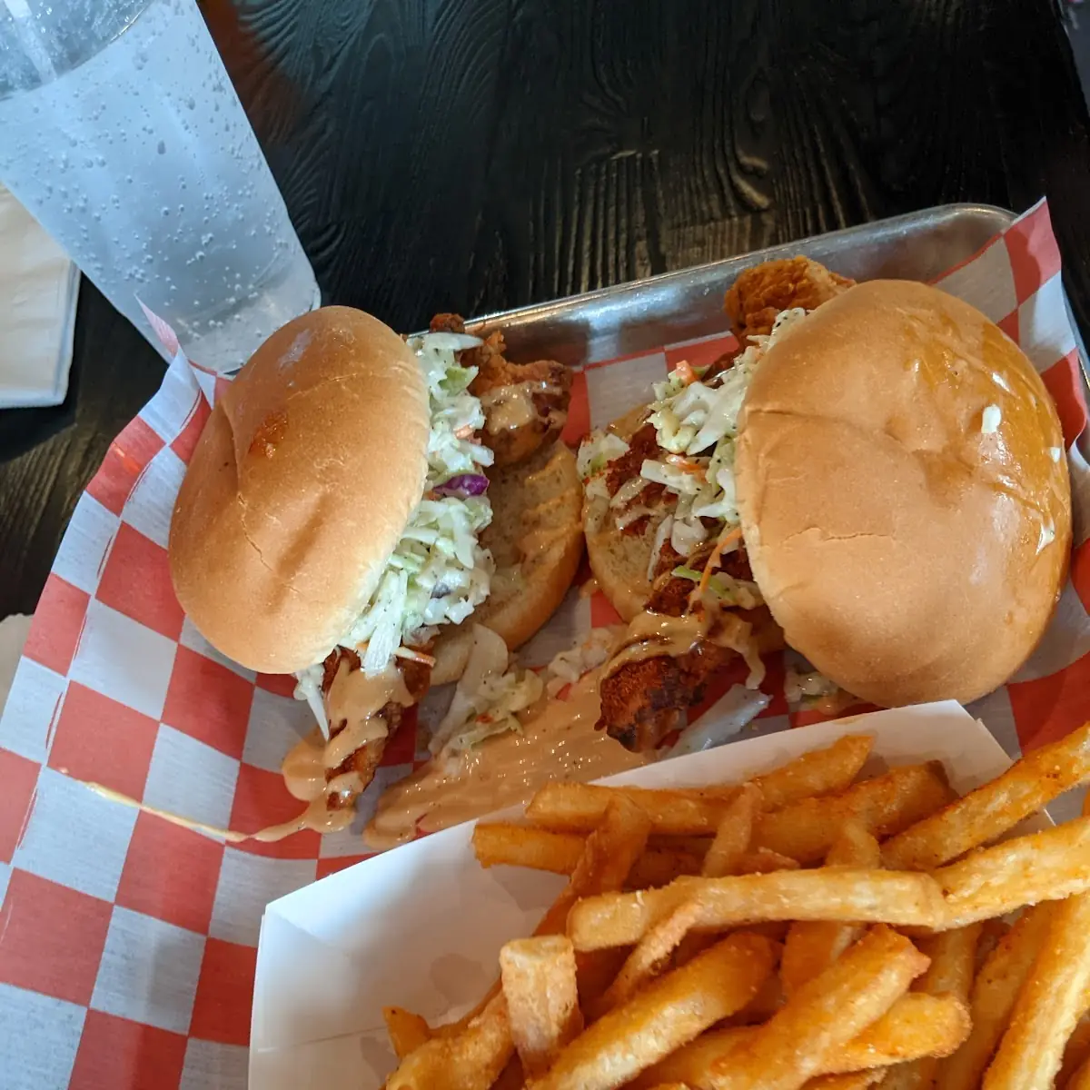 Chicken Burger and Fries