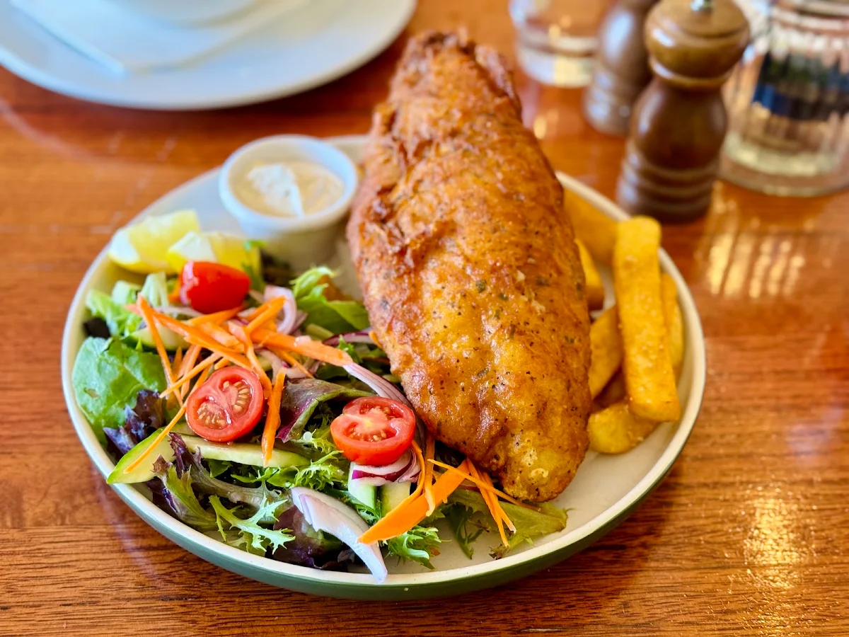 Beer Batter Fish and Chips, Flametrees Restaurant, Cafe & Bar