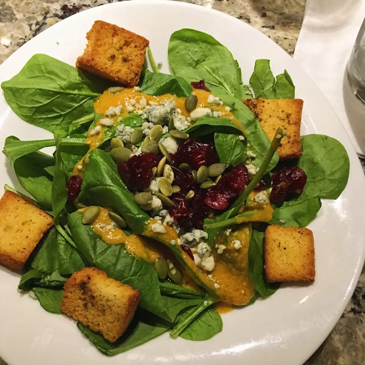 Pumpkin Spinach Salad