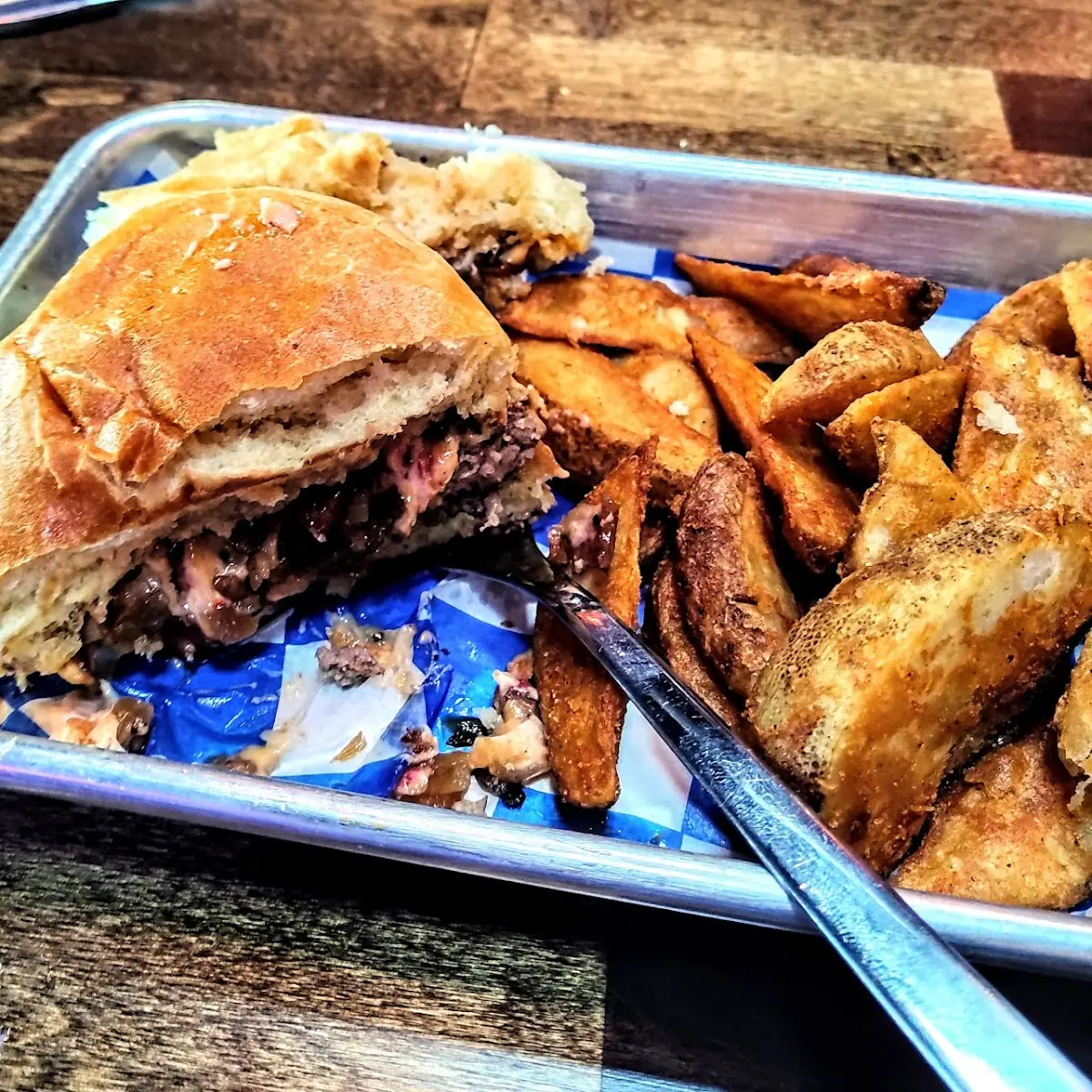 Pimento Cheese and Bacon Jam Burger