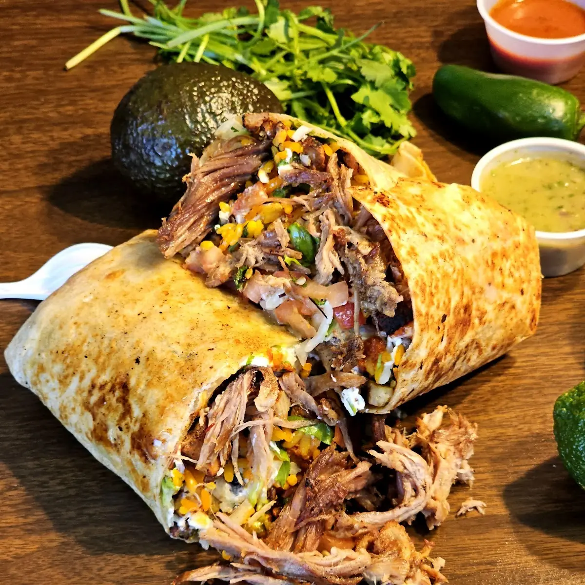Pulled Pork Carnitas Burrito