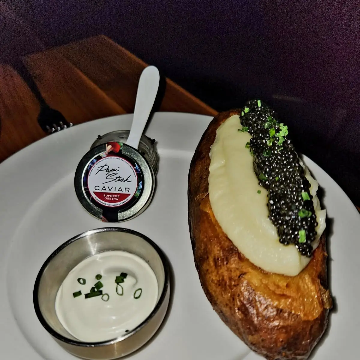Loaded Baked Potato with Caviar