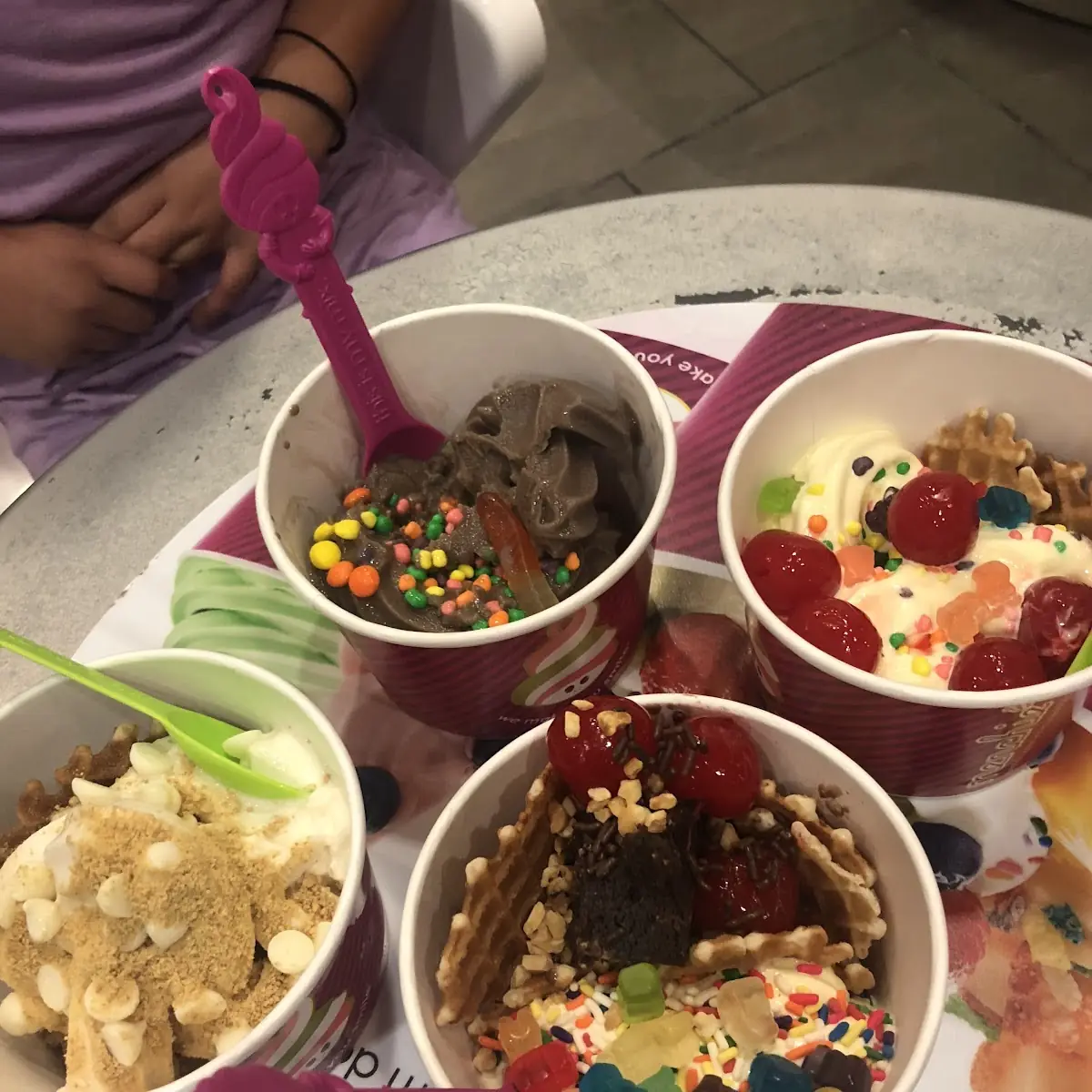 Frozen Yogurt and Granola Bowl