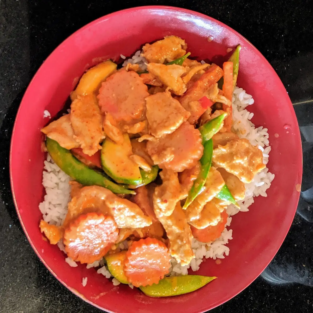 Red Curry Chicken Rice Bowl