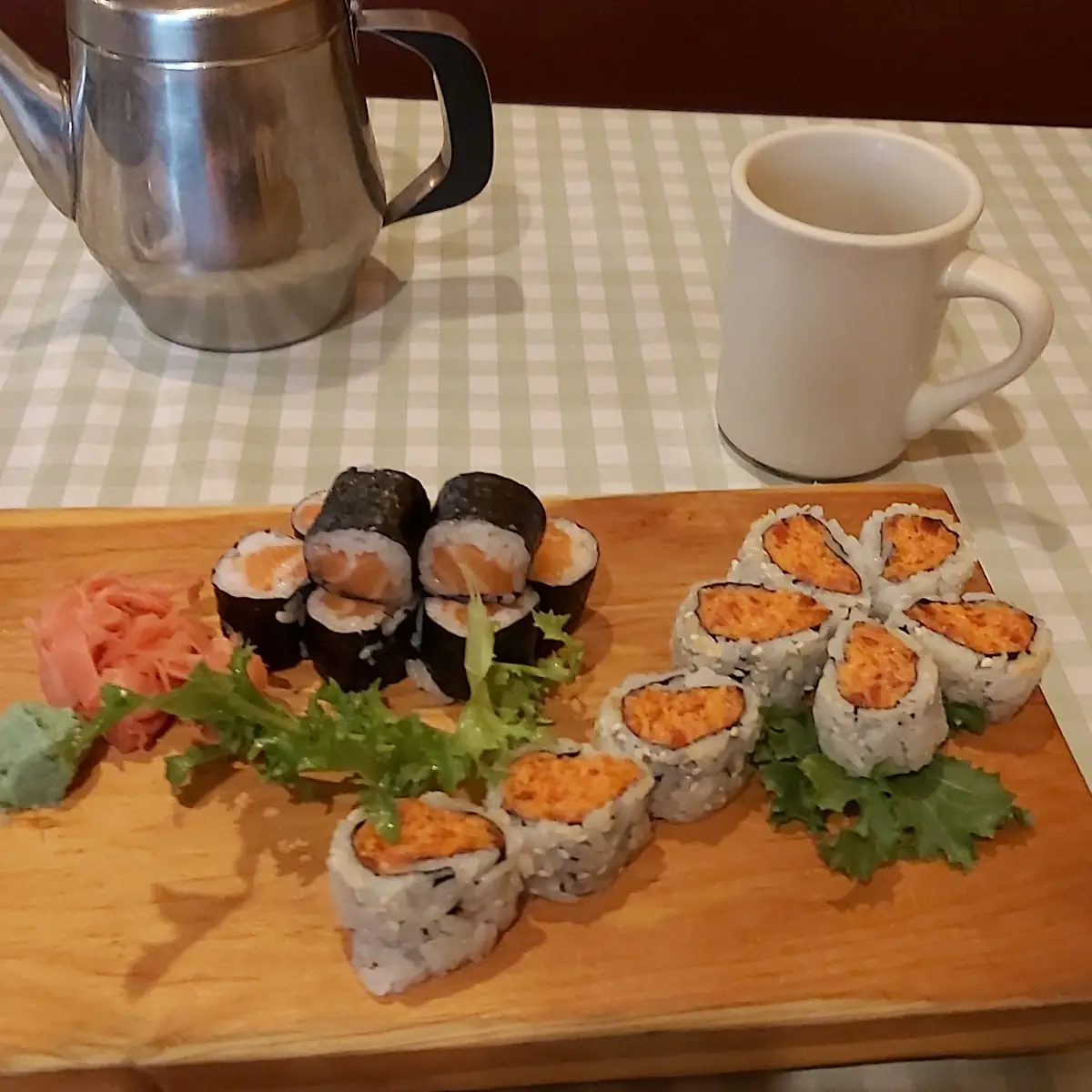 Spicy Tuna Roll and Salmon Roll