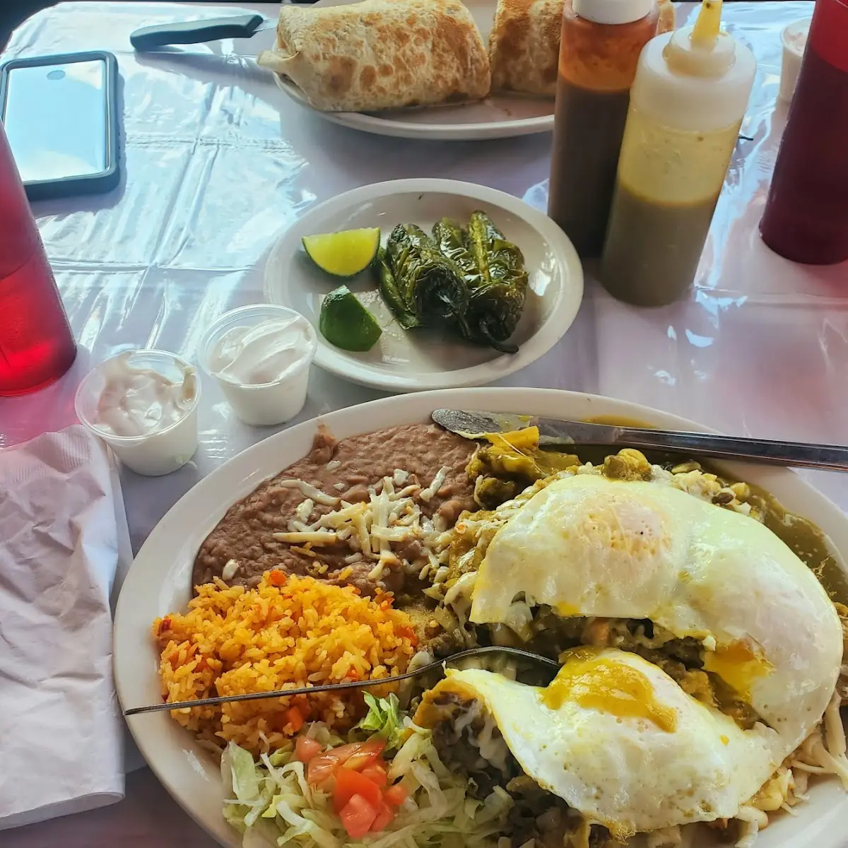 Chilaquiles Verdes w Asada
