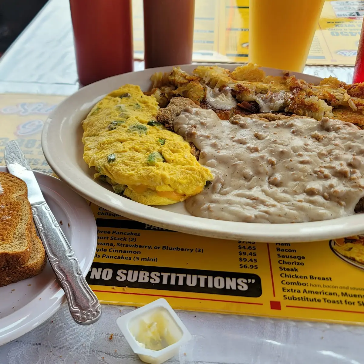 Open Faced Biscuits and Country Gravy