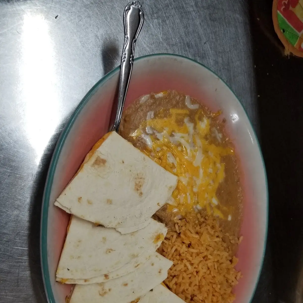Kid's Quesadilla Rice and Beans