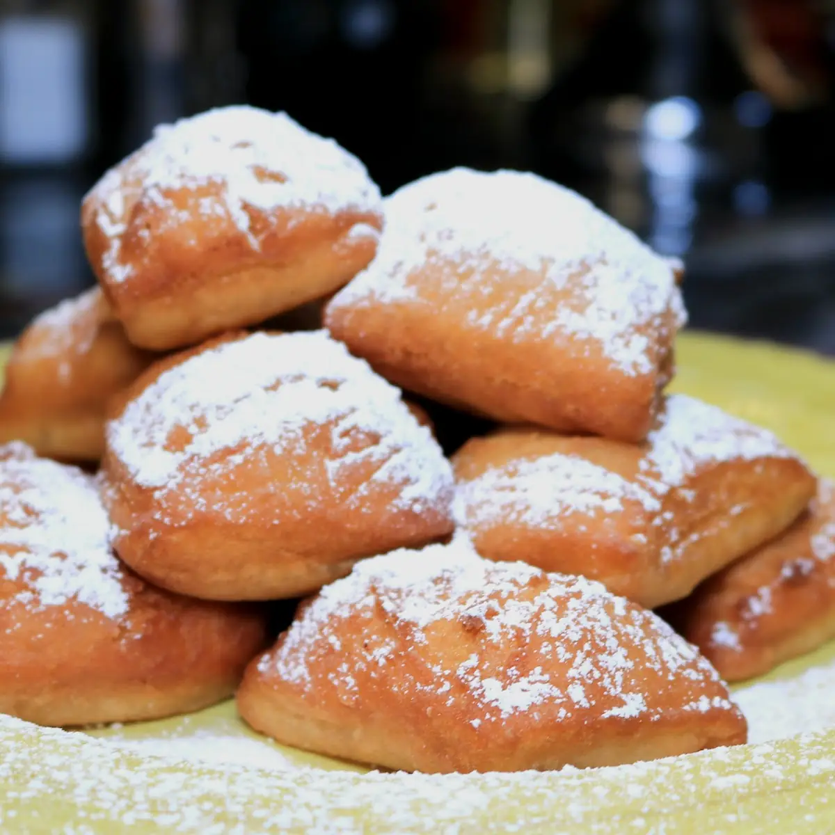 Fried Beignets with Powdered Sugar