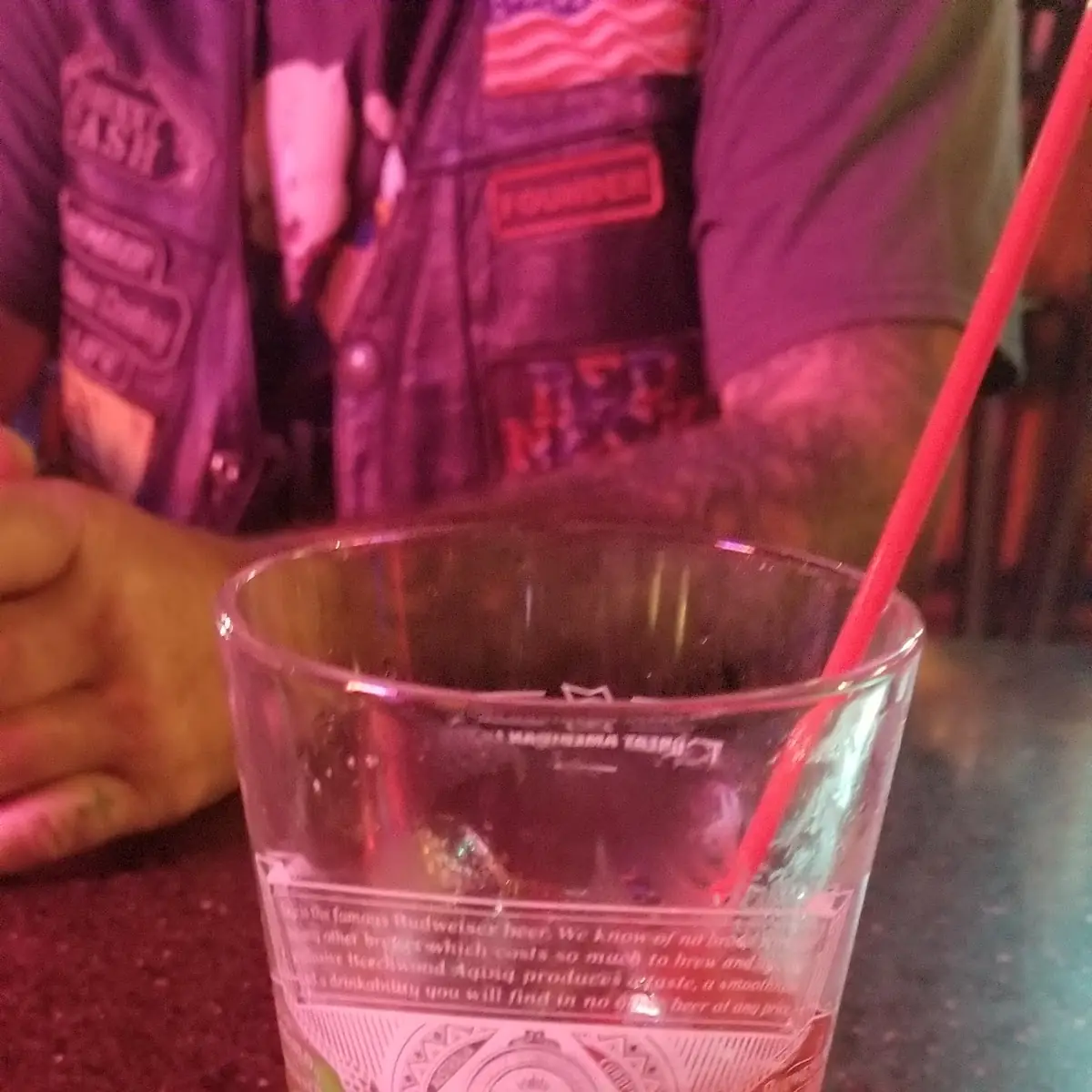 Unsweet Tea in a Budweiser Glass