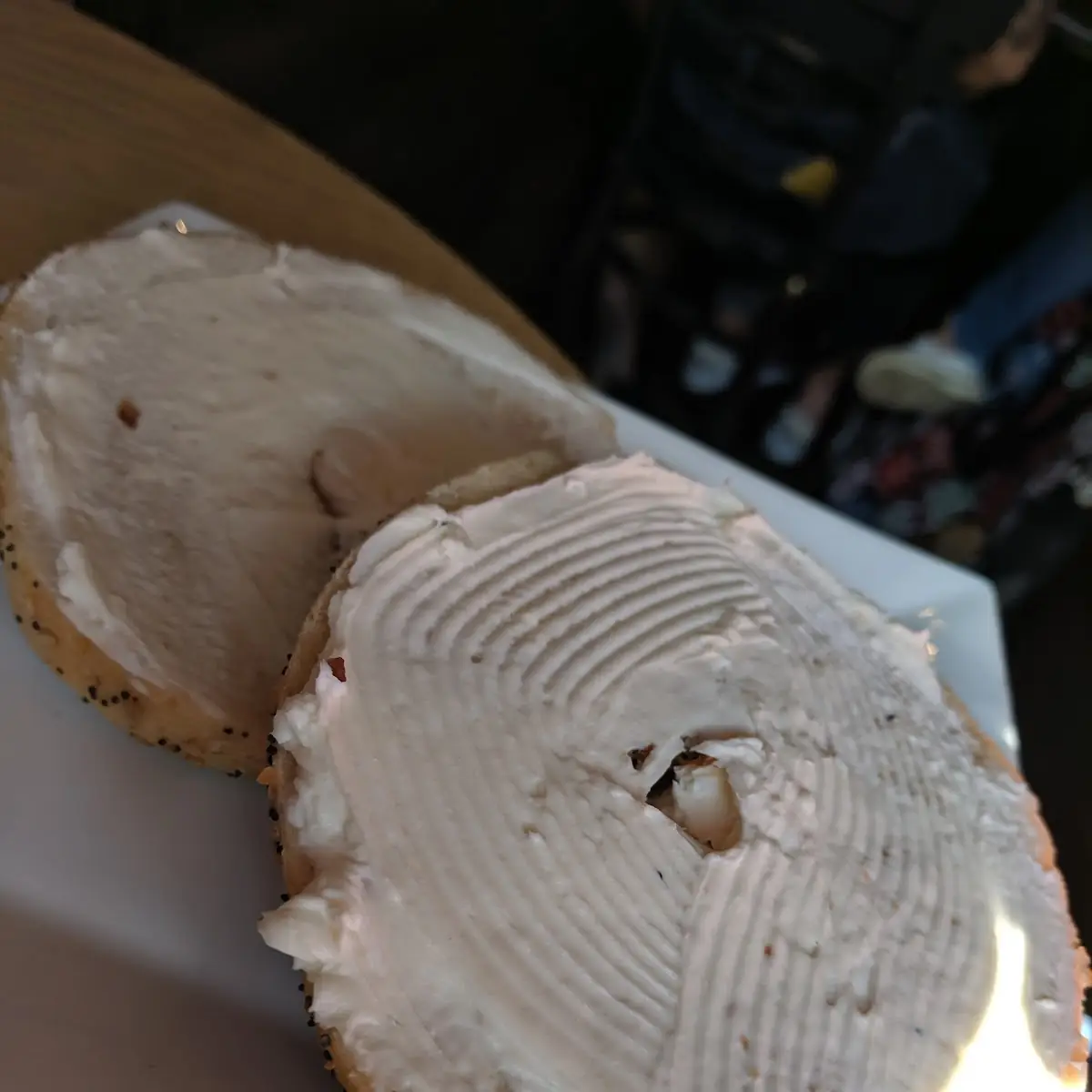 Poppy Seed Bagel with Creme Cheese