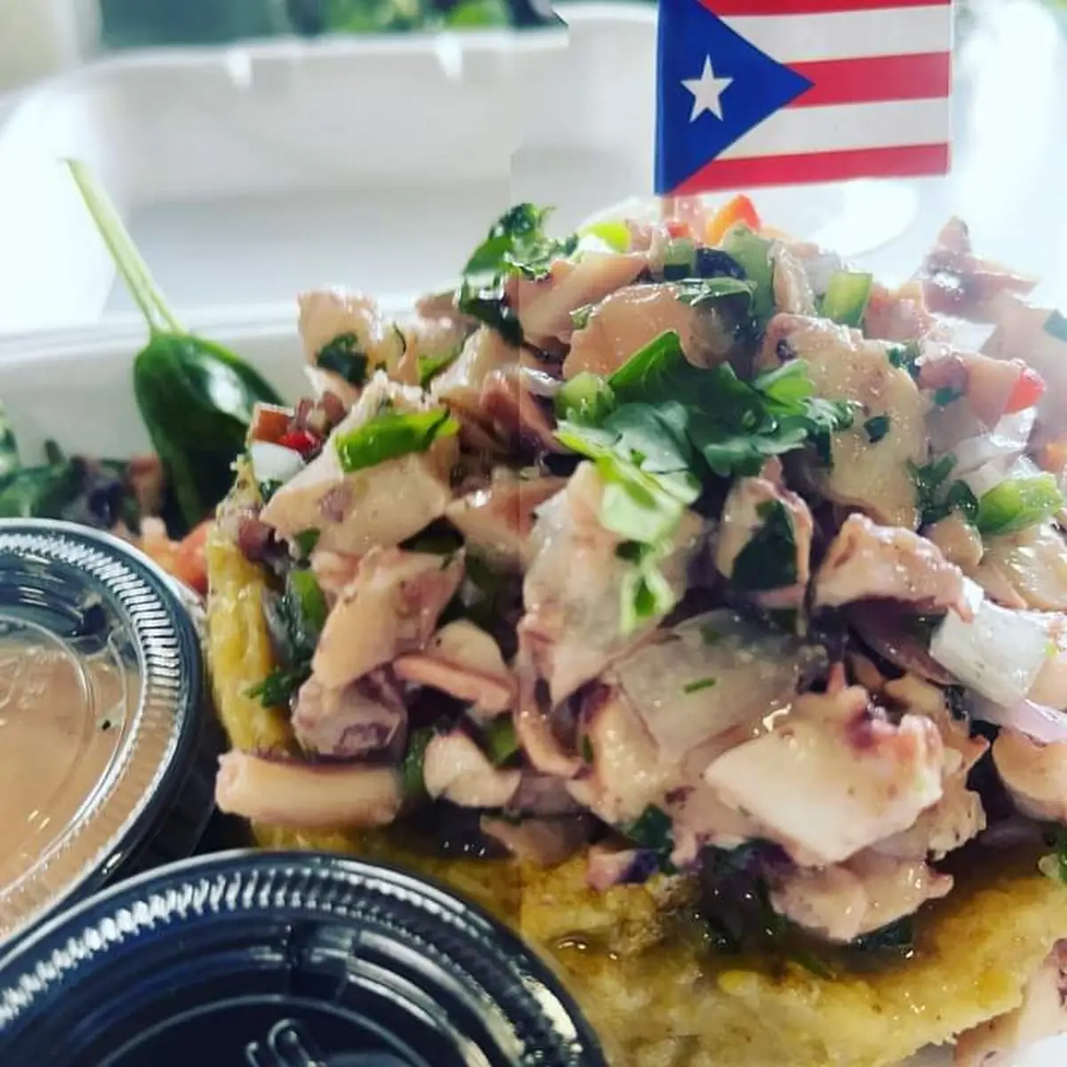 Mofongo Relleno Con Pulpo