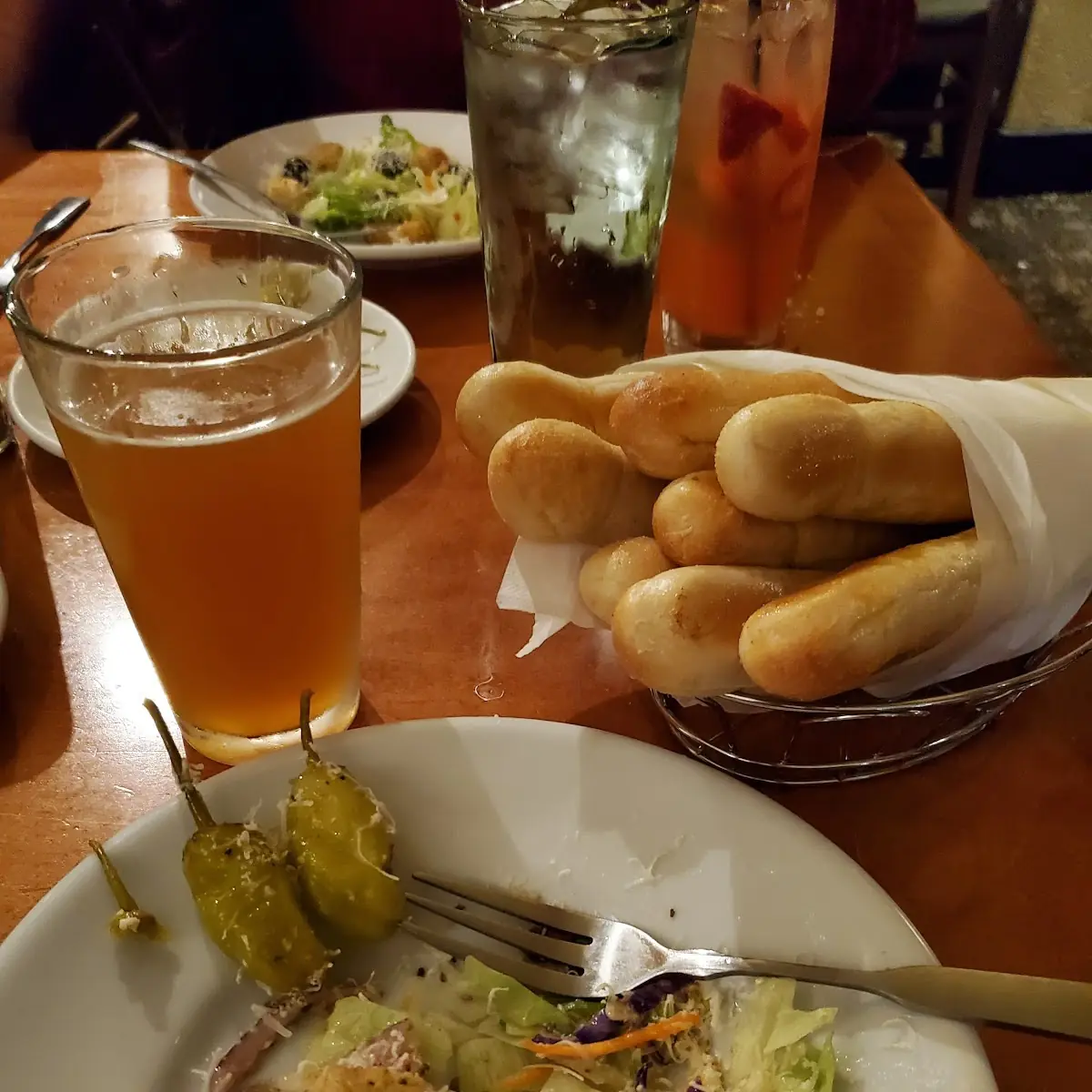 Salad and Bread Sticks