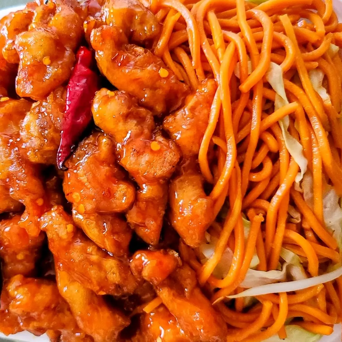 Orange Chicken with Noodles