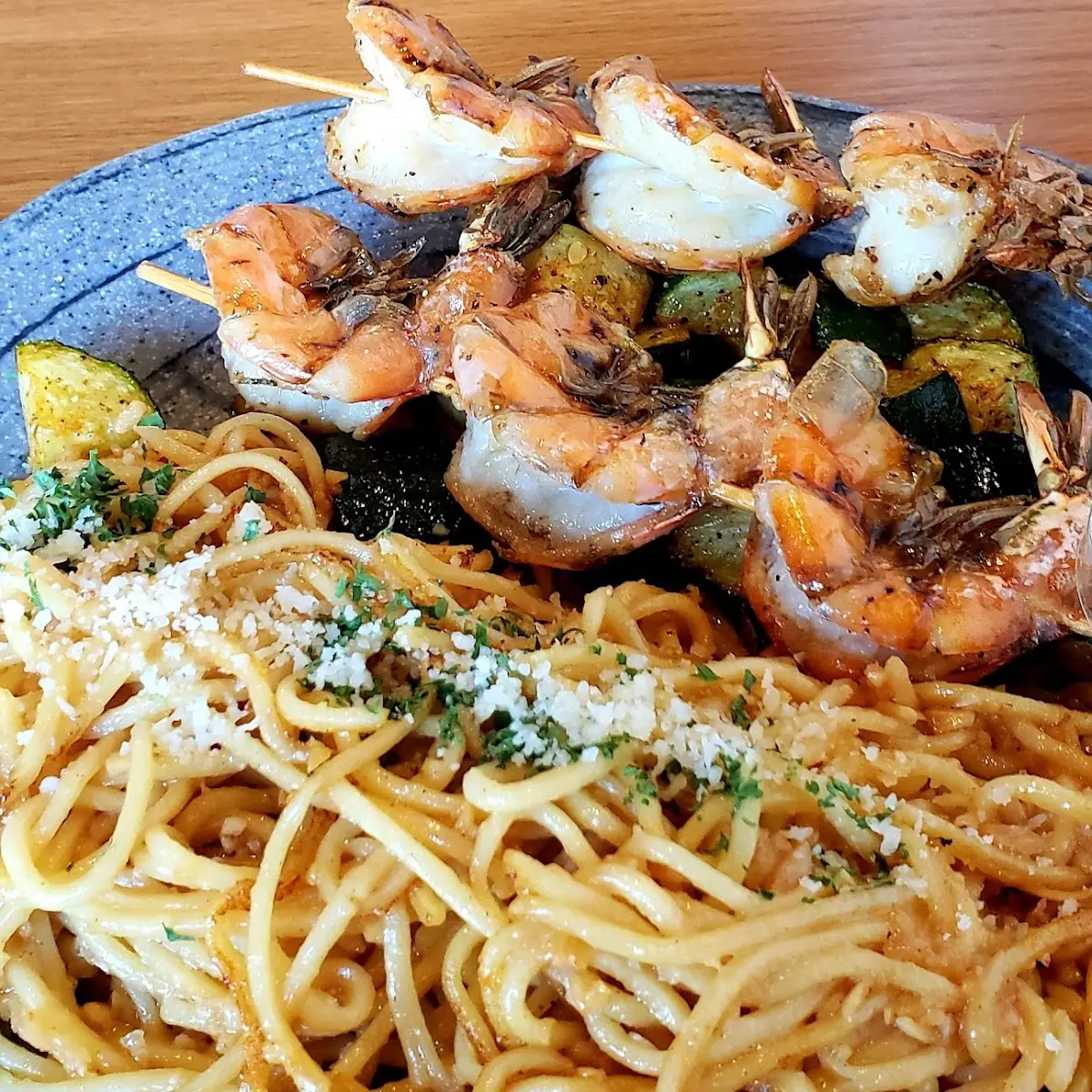 Grilled Shrimp Garlic Noodles