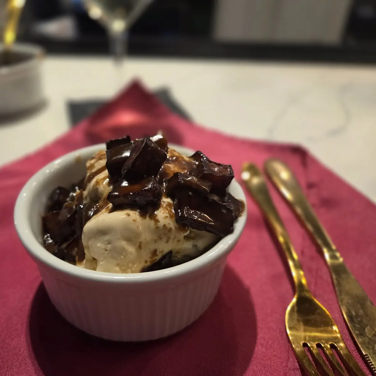 Classic White Chocolate Delores Hot Brioche Bread Pudding