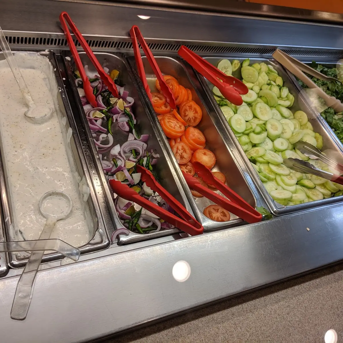 Buffet Salad Bar Fresh Vegetables
