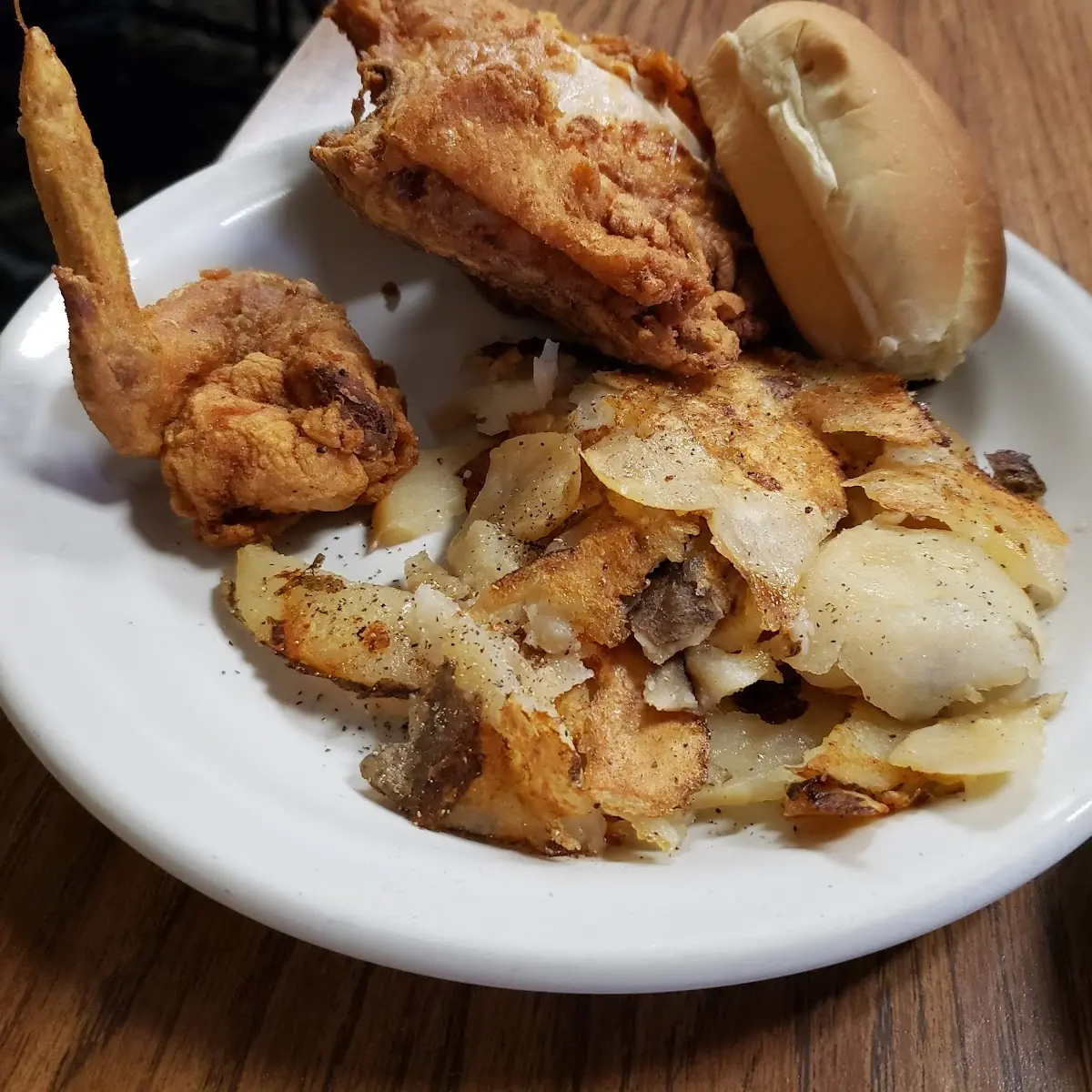 Fried Chichen with Fried Potatoes