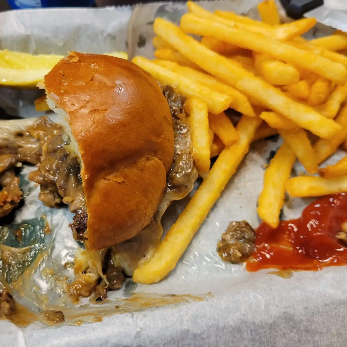 Mushroom Swiss Burger Combo