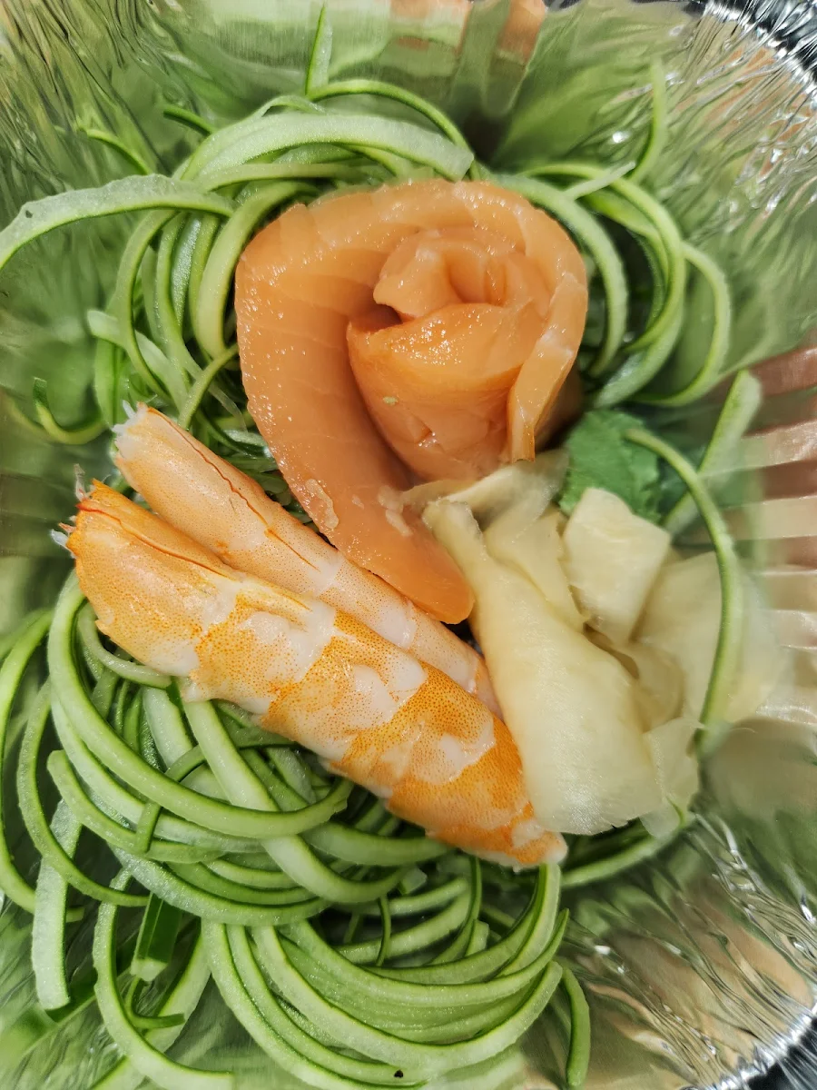 EBI Sashimi & Smoked Salmon Sashimi