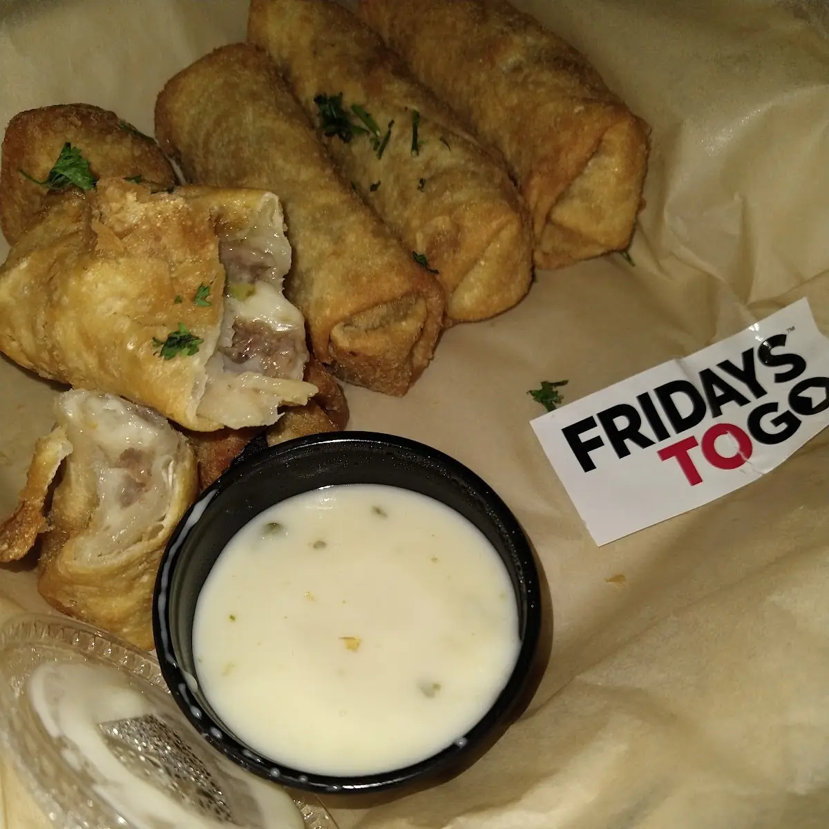 Philly Cheesesteak Egg Rolls &Poblano Cheese Dip
