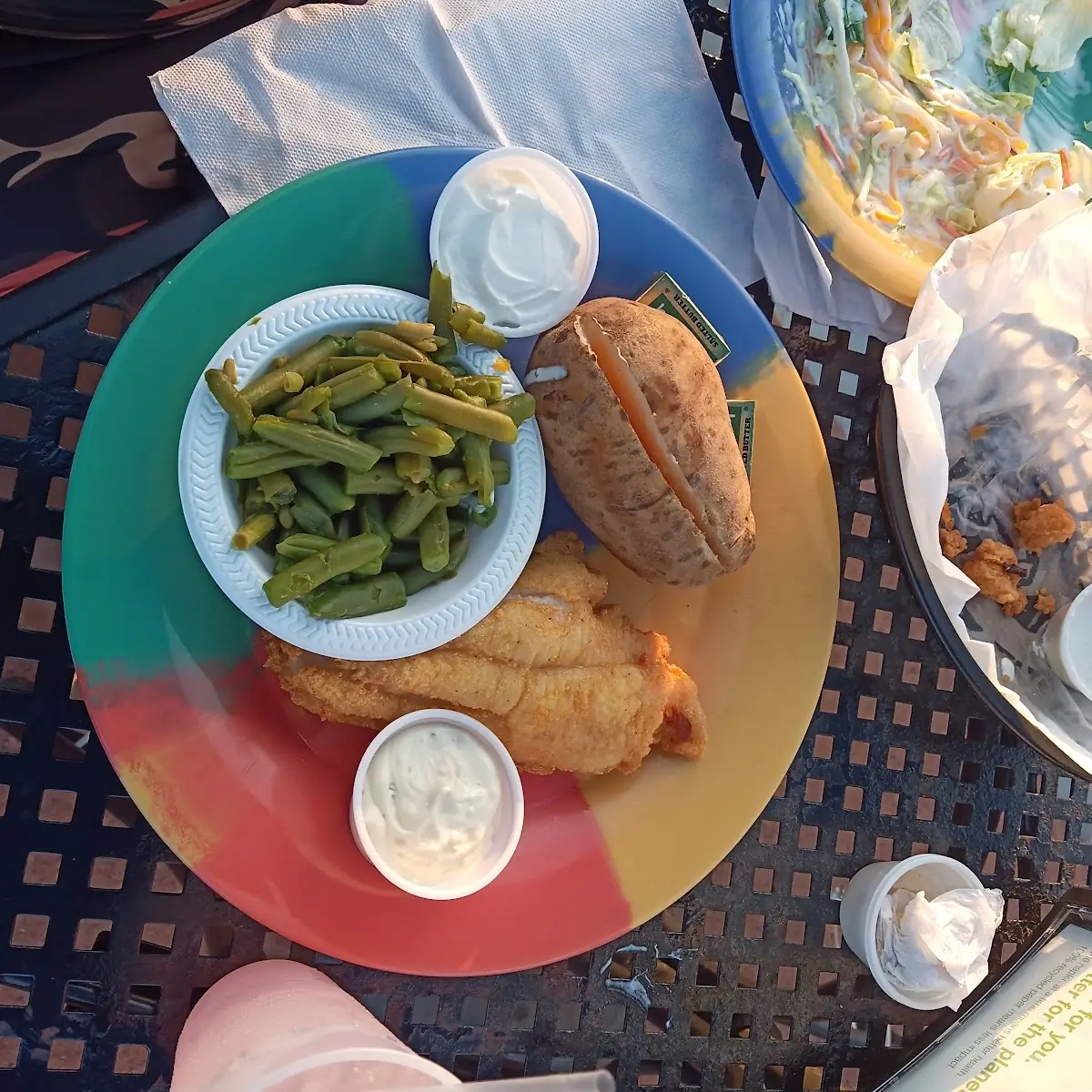 Catfish Fillet Green Beans and Potatoes