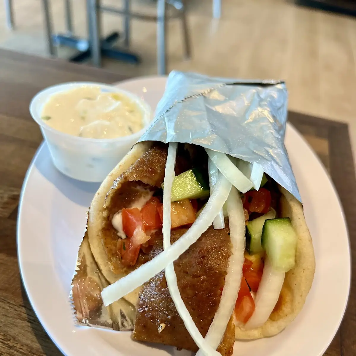 Chicken Pita with Side Salad
