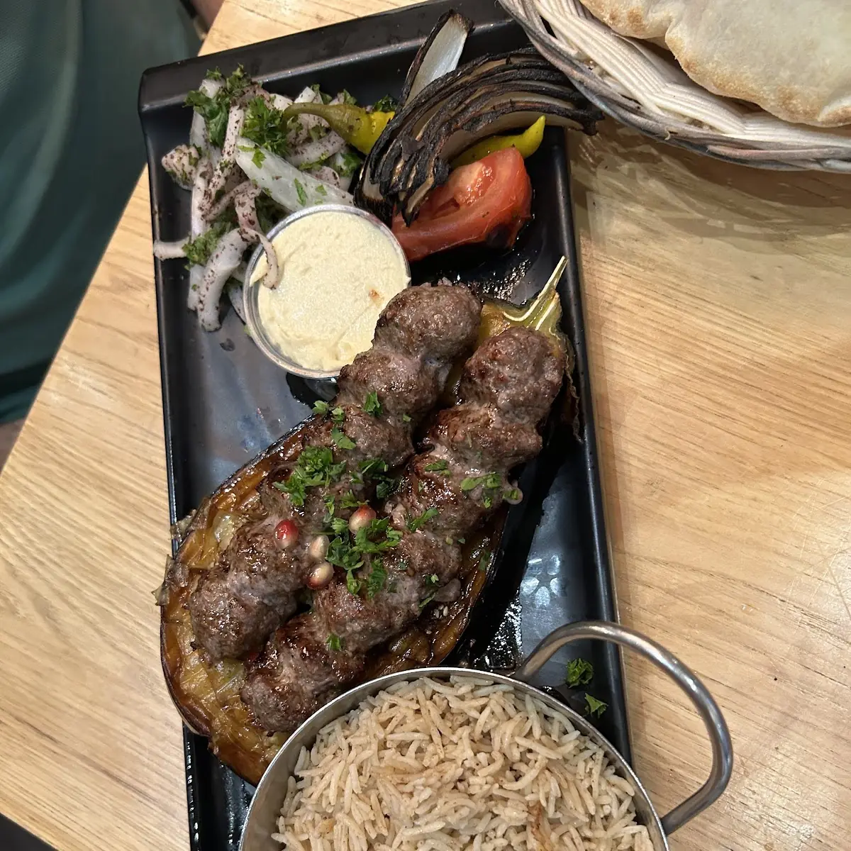 Kefta with Fried Eggplant