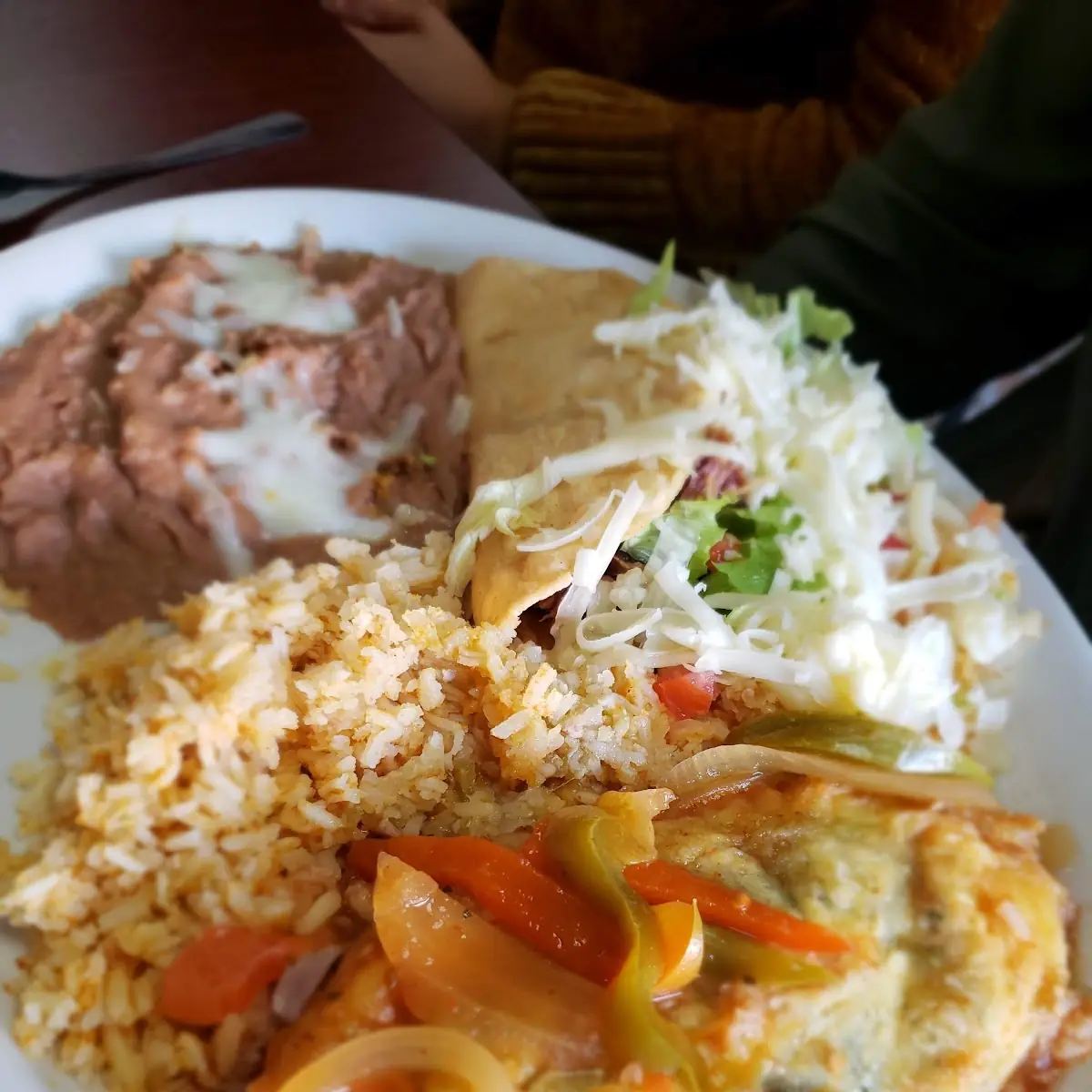 Beef Taco with Rice and Beans