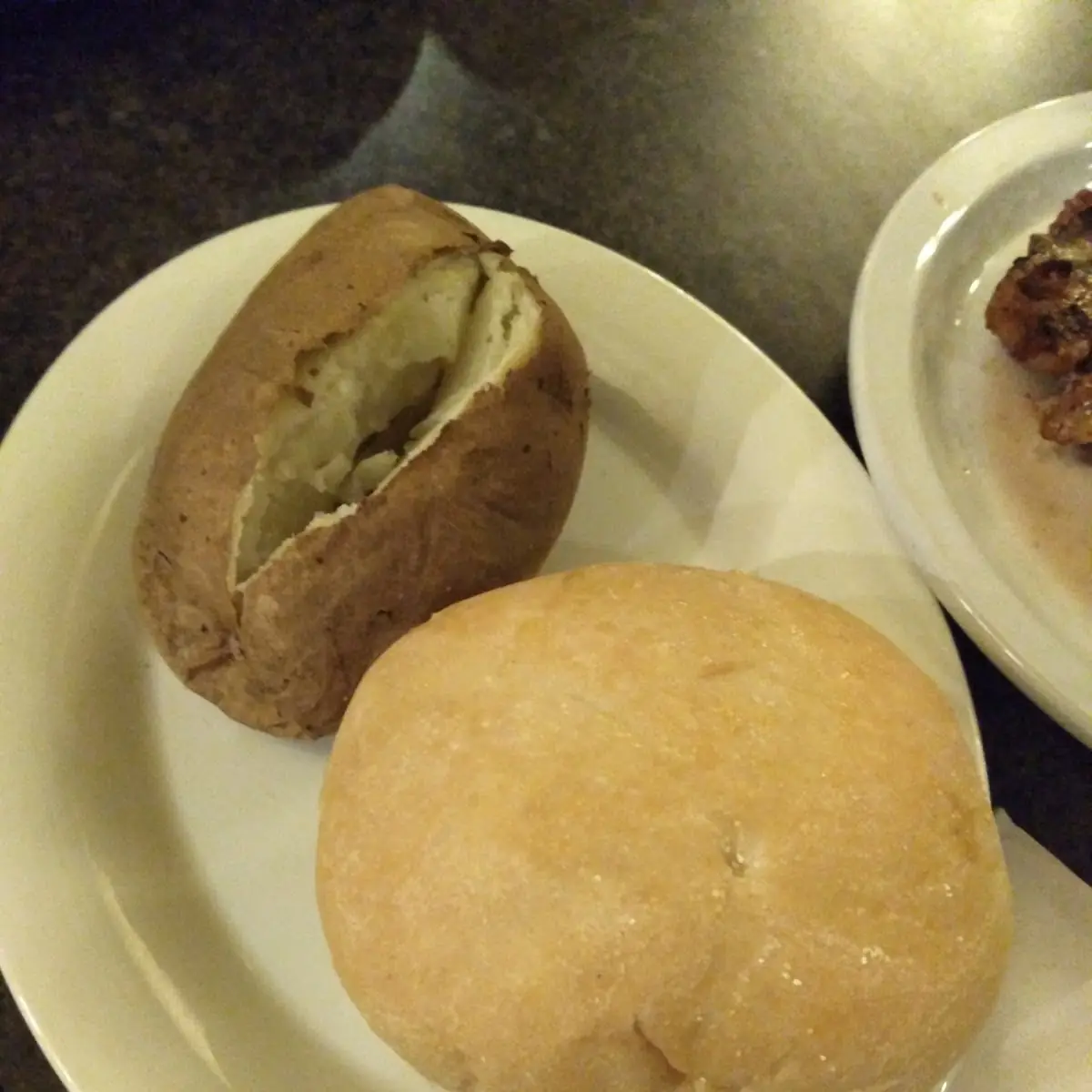 Baked Potato and a Roll