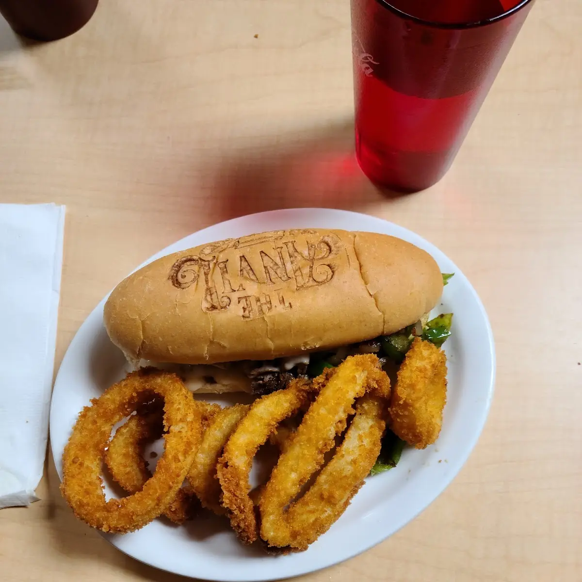 Philly Cheese Steak and Onion Rings