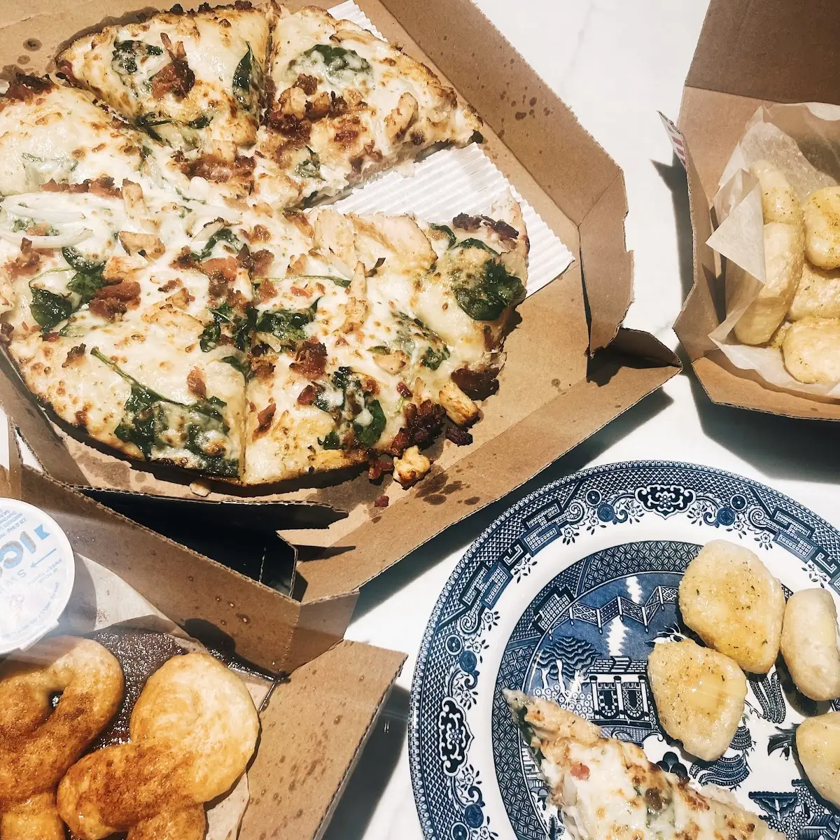Parmesan Bread Bites Cinnamon Twists Pan Pizza