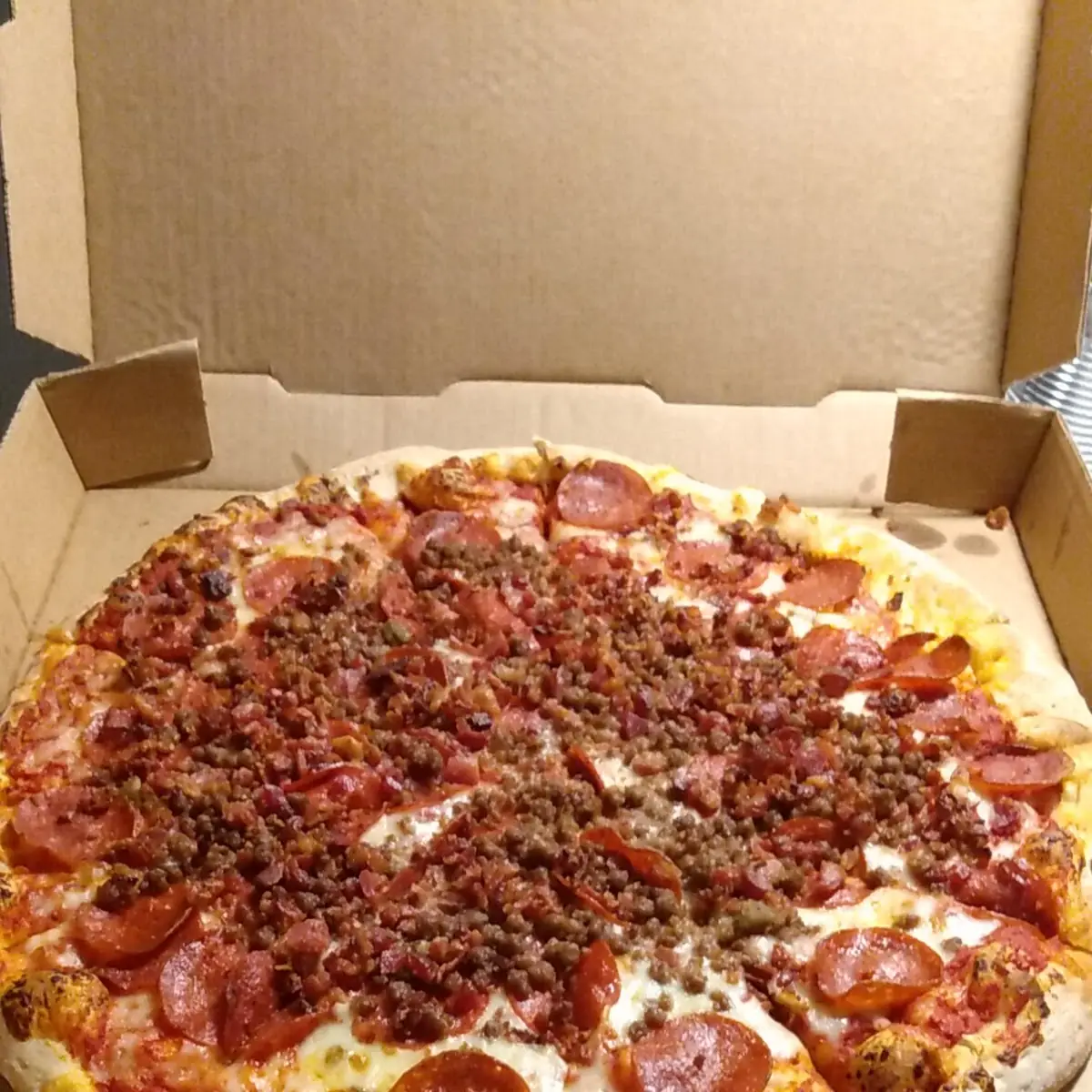 Pepperoni Beef and Bacon My Favorite Pizza