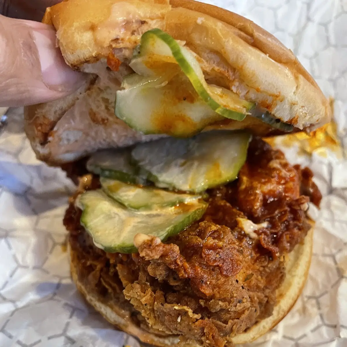 Spicy Chicken Sandwich with Cheese