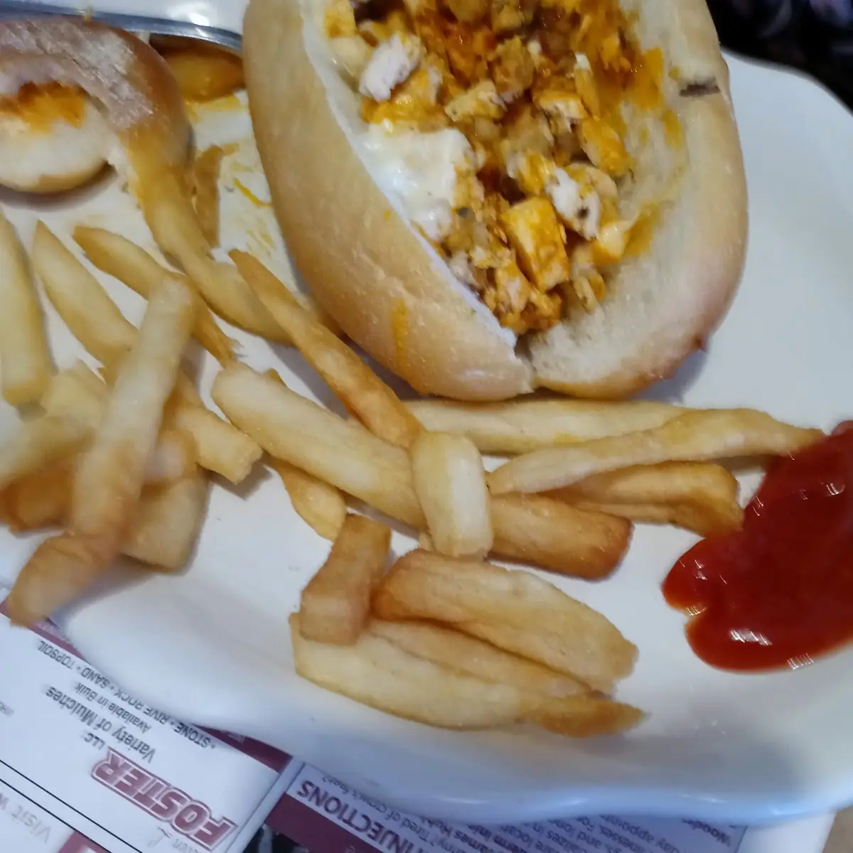 Buffalo Chicken Cheese Steak Sandwich