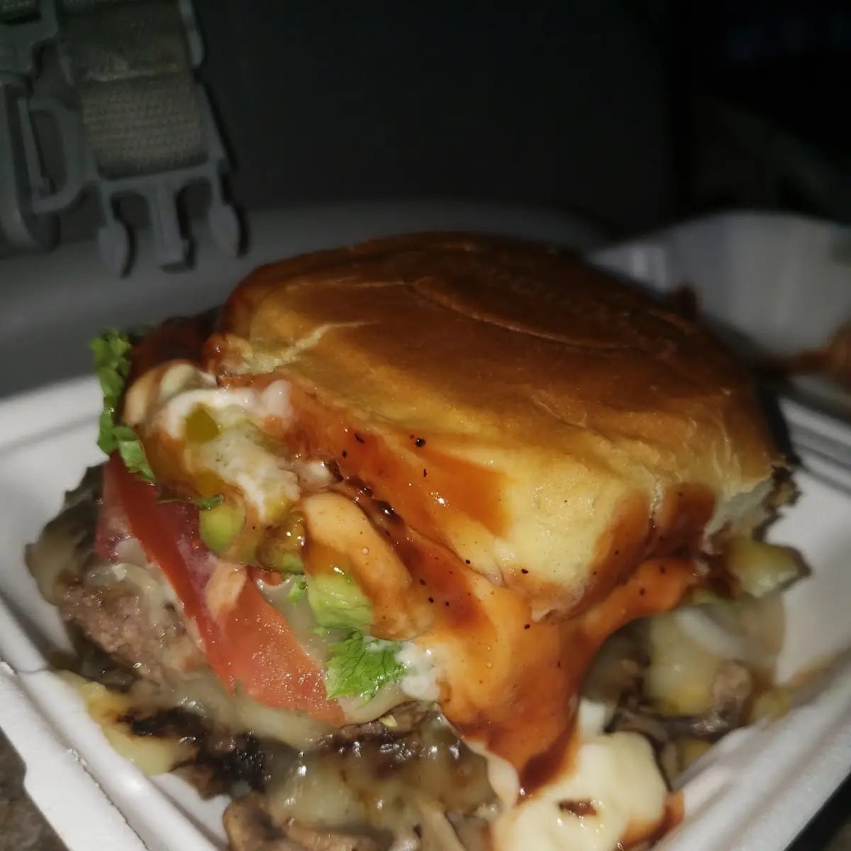 Double Bacon Cheeseburger with the Works