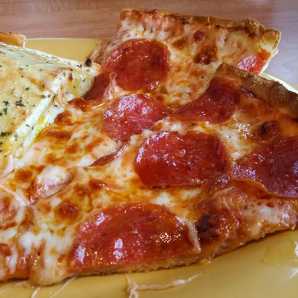 Thin Crust Pizza from the Lunch Buffet