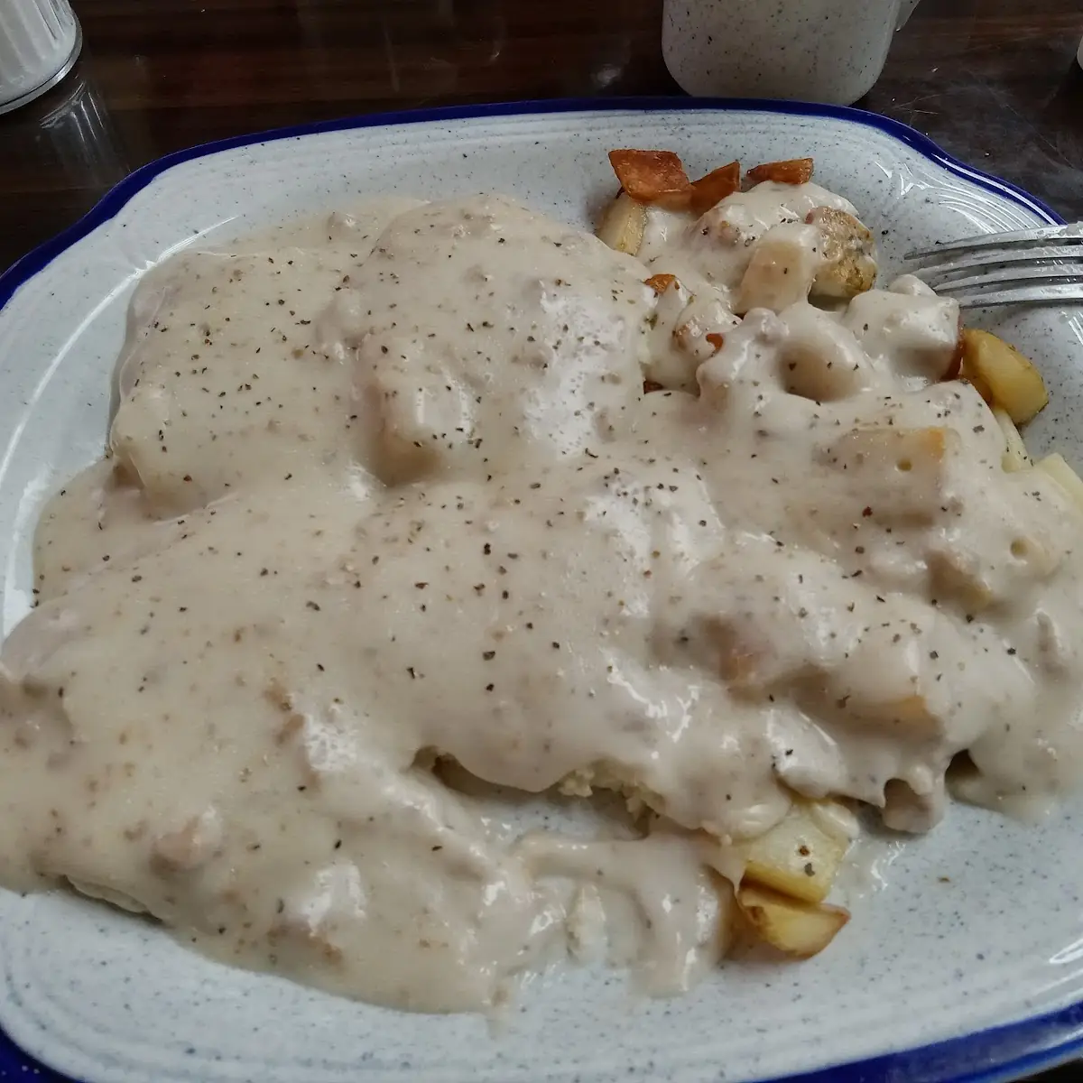 Sausage Gravy N Biscuits N Homefries