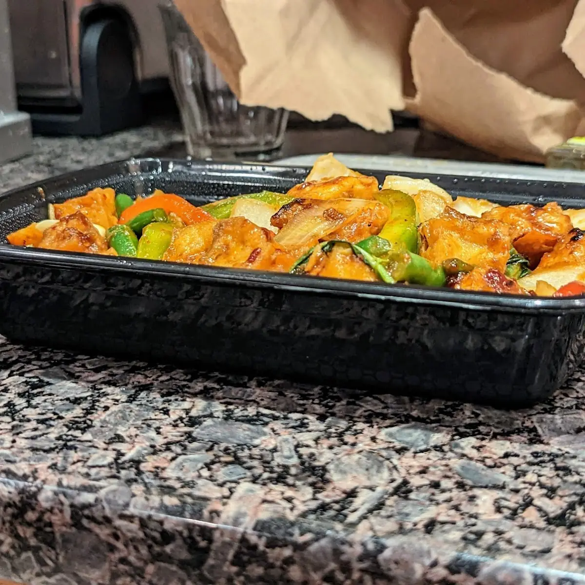 Thai Basil Vegetables with Fried Tofu