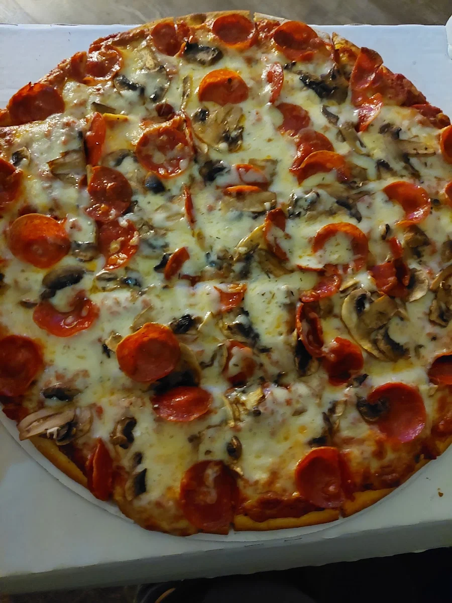 Pepperoni and Mushrooms Pizza
