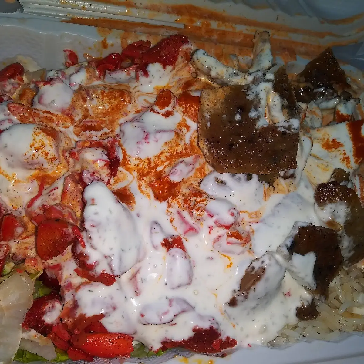 Lamb & Chicken Rice & Salad Platter