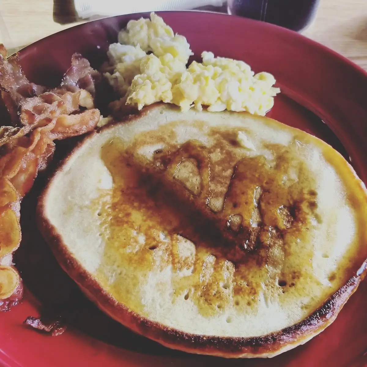 Pancakes Bacon and Eggs