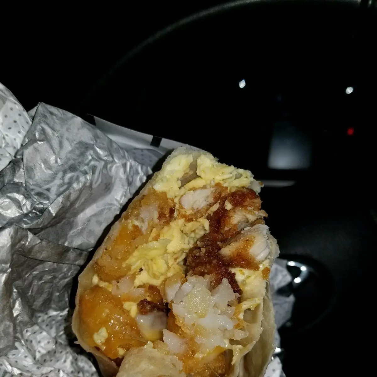 Breakfast Chicken Burrito