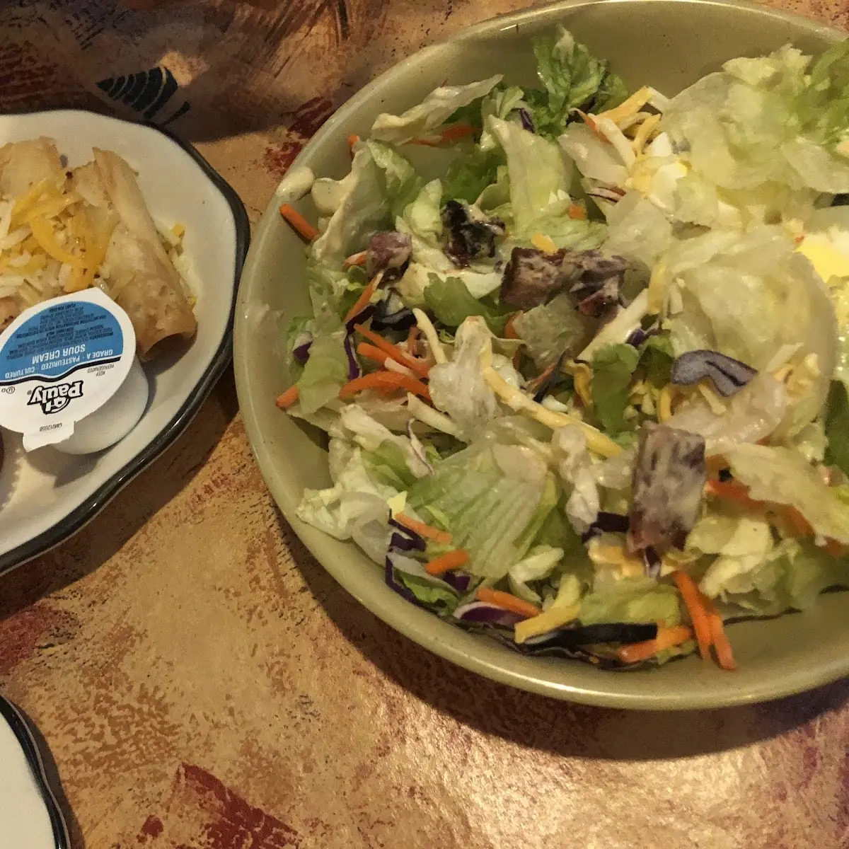 Rib Salad and Mesquite Chicken Rolls